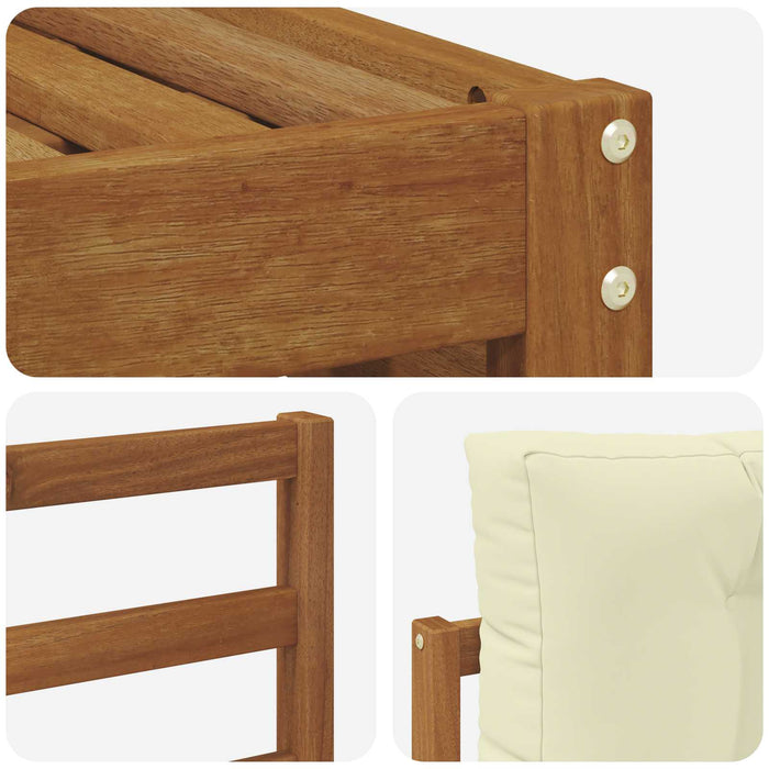 Set de canapele de exterior cu pernă 6 pcs Natural și Crem - WALTI WALTI