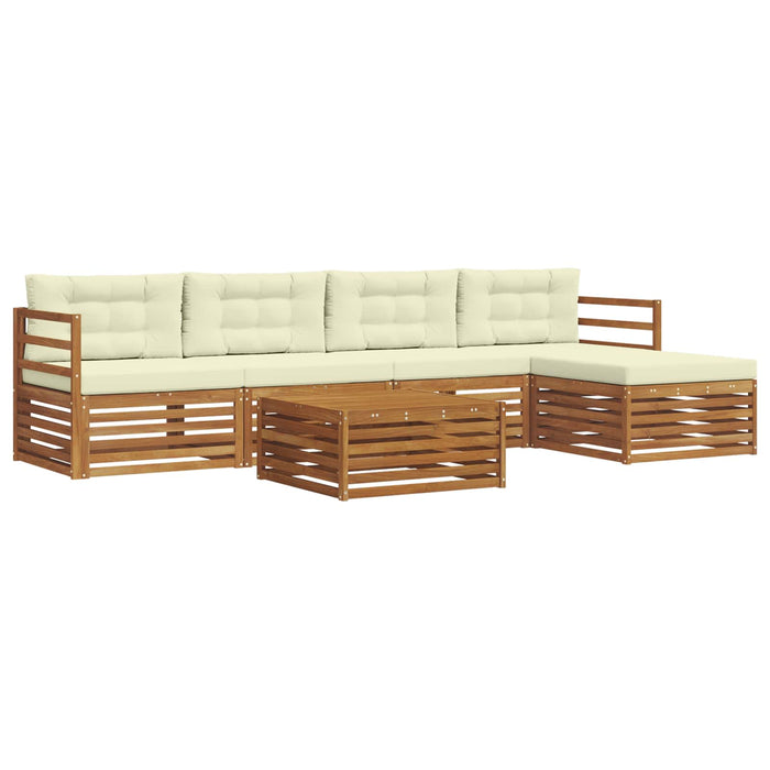 Set de canapele de exterior cu pernă 6 pcs Natural și Crem - WALTI WALTI