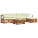 Set de canapele de exterior cu pernă 6 pcs Natural și Crem - WALTI WALTI