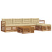 Set de canapele de exterior cu pernă 6 pcs Natural și Bej - WALTI WALTI
