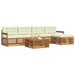 Set de canapele de exterior cu pernă 6 pcs Natural și Crem - WALTI WALTI