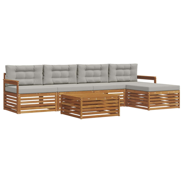 Set de canapele de exterior 6 pcs Gri natural și deschis - WALTI WALTI