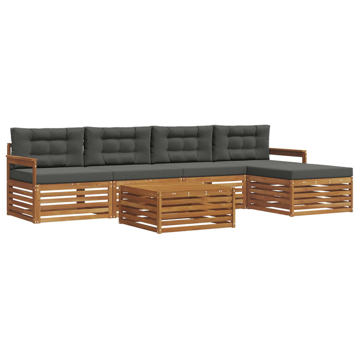 Set de canapele de exterior cu pernă 6 pcs Natural și Antracit - WALTI WALTI