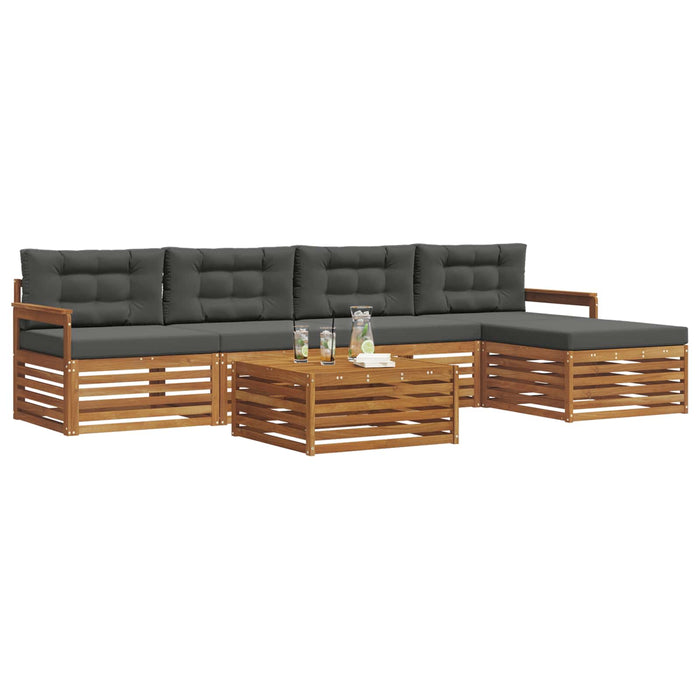 Set de canapele de exterior cu pernă 6 pcs Natural și Antracit - WALTI WALTI