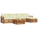 Set de canapele de exterior cu pernă 6 pcs Natural și Crem - WALTI WALTI