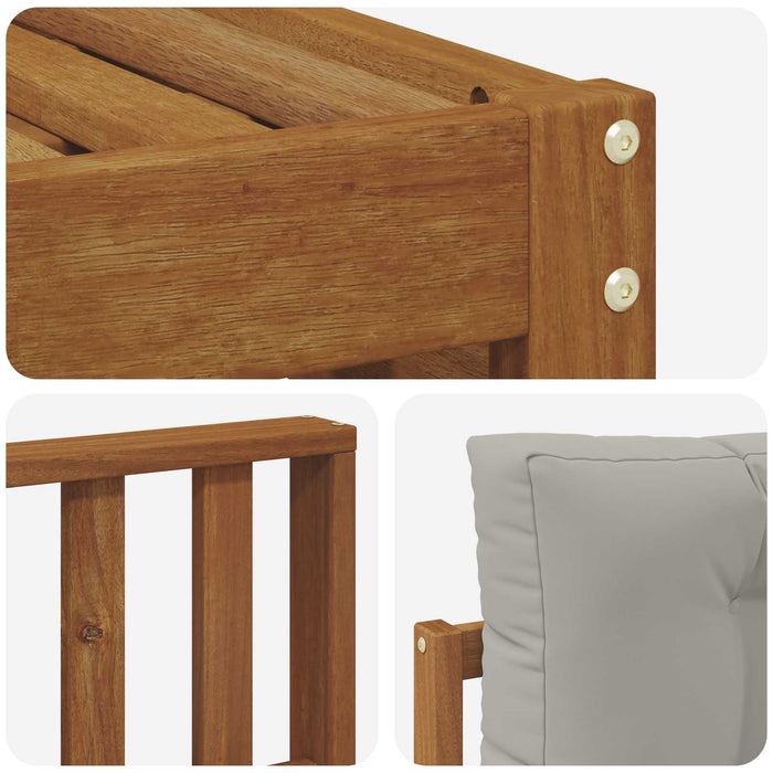 Set de canapele de exterior 6 pcs Gri natural și deschis - WALTI WALTI