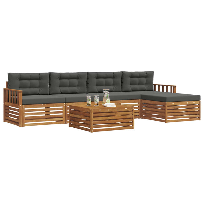 Set de canapele de exterior cu pernă 6 pcs Natural și Antracit - WALTI WALTI