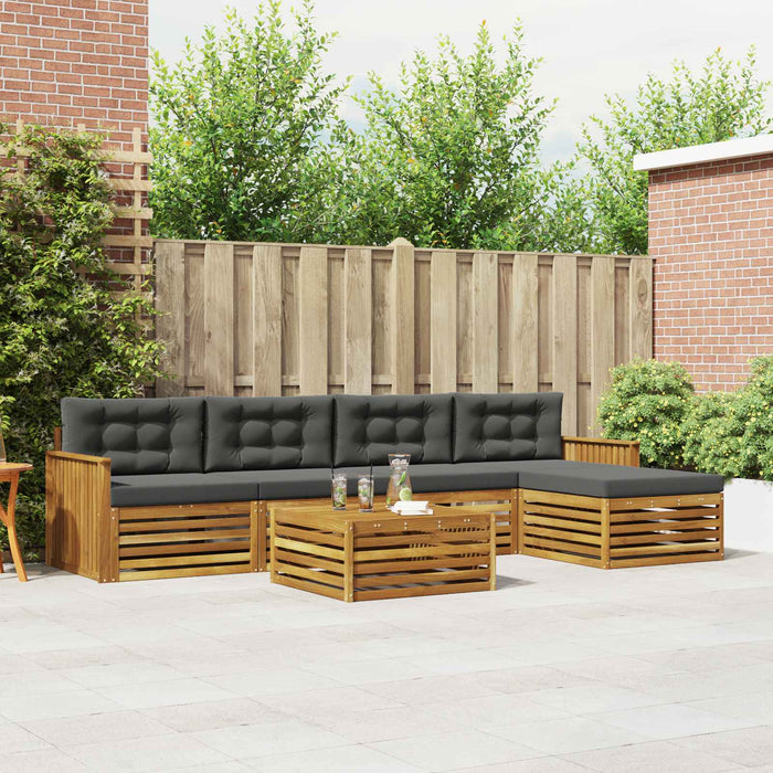Set de canapele de exterior cu pernă 6 pcs Natural și Antracit - WALTI WALTI
