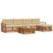 Set de canapele de exterior cu pernă 6 pcs Natural și Bej - WALTI WALTI