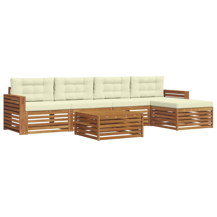 Set de canapele de exterior cu pernă 6 pcs Natural și Crem - WALTI WALTI