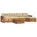 Set de canapele de exterior cu pernă 6 pcs Natural și Bej - WALTI WALTI