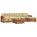 Set de canapele de exterior cu pernă 6 pcs Natural și Bej - WALTI WALTI
