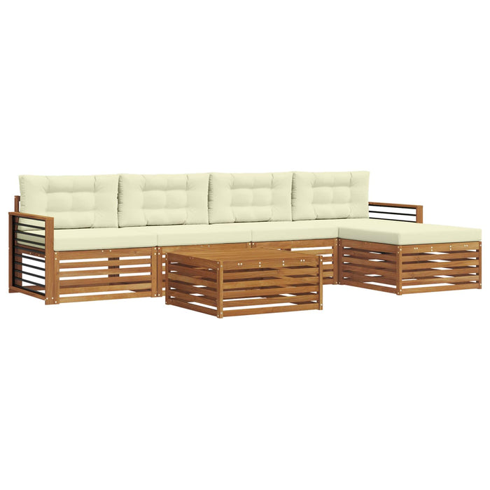 Set de canapele de exterior cu pernă 6 pcs Natural și Crem - WALTI WALTI