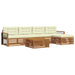 Set de canapele de exterior cu pernă 6 pcs Natural și Crem - WALTI WALTI