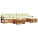 Set de canapele de exterior cu pernă 6 pcs Natural și Crem - WALTI WALTI