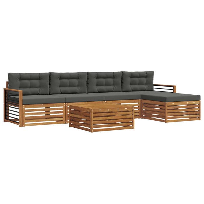 Set de canapele de exterior cu pernă 6 pcs Natural și Antracit - WALTI WALTI