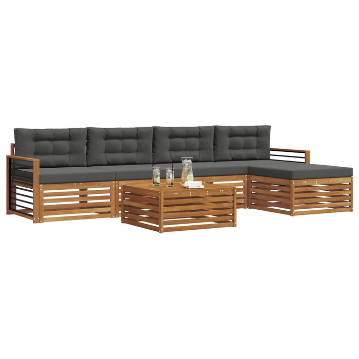 Set de canapele de exterior cu pernă 6 pcs Natural și Antracit - WALTI WALTI