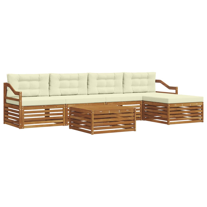 Set de canapele de exterior cu pernă 6 pcs Natural și Crem - WALTI WALTI