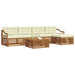 Set de canapele de exterior cu pernă 6 pcs Natural și Crem - WALTI WALTI