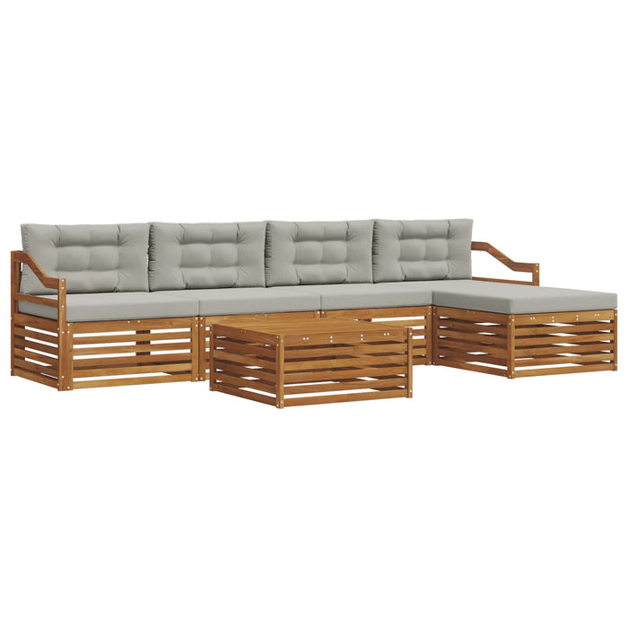 Set de canapele de exterior 6 pcs Gri natural și deschis - WALTI WALTI