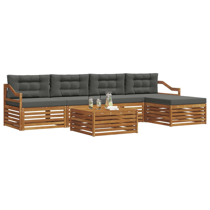 Set de canapele de exterior cu pernă 6 pcs Natural și Antracit - WALTI WALTI