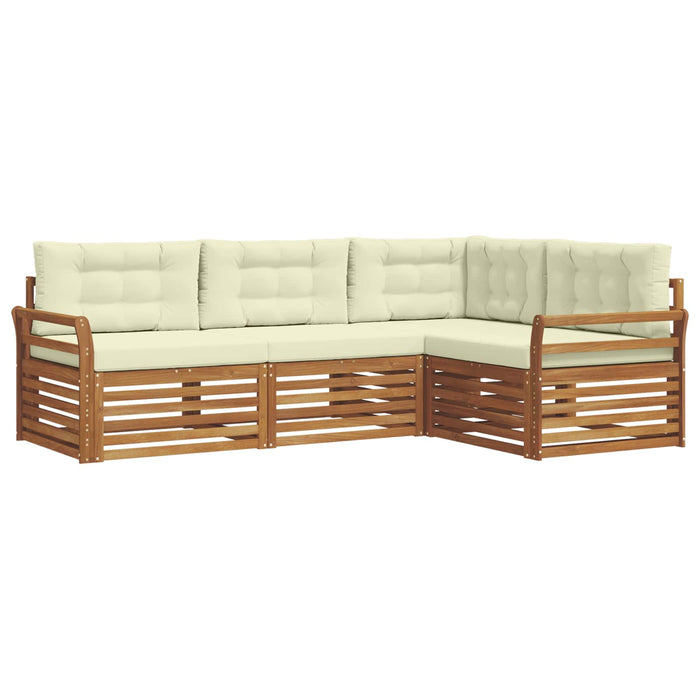 Set de canapele de exterior cu pernă 4 pcs Natural și Crem - WALTI WALTI
