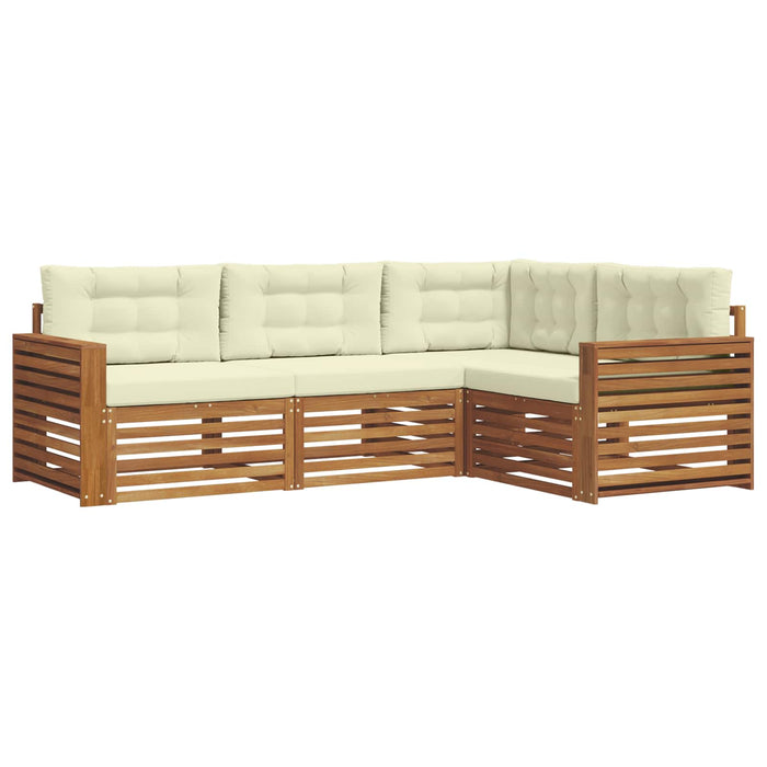 Set de canapele de exterior cu pernă 4 pcs Natural și Crem - WALTI WALTI