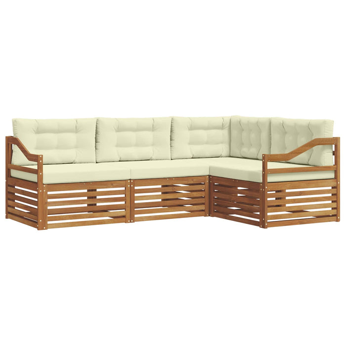 Set de canapele de exterior cu pernă 4 pcs Natural și Crem - WALTI WALTI
