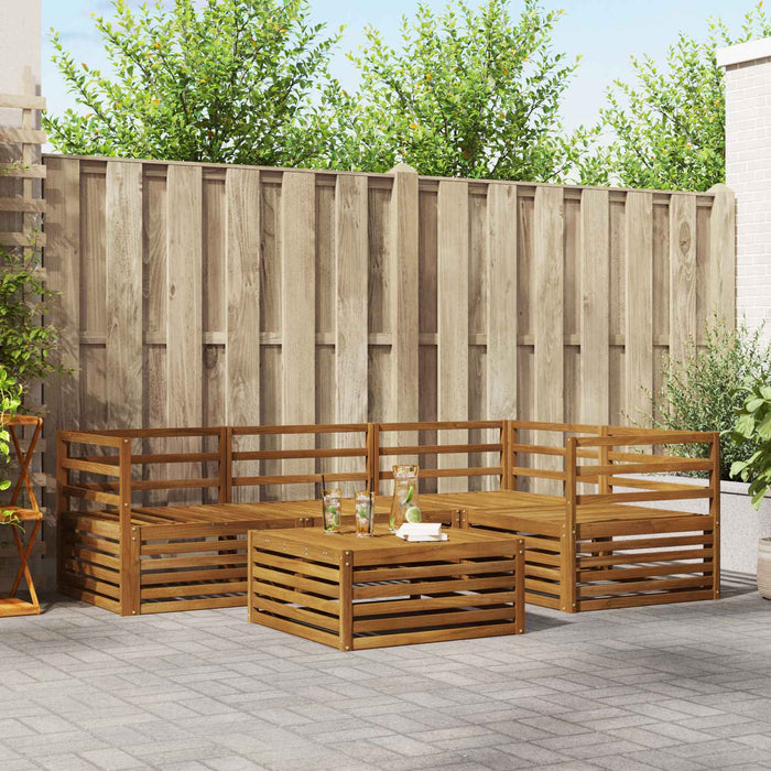 Set de canapele de exterior 5 pcs natural Lemn Solid de Acacia - WALTI WALTI
