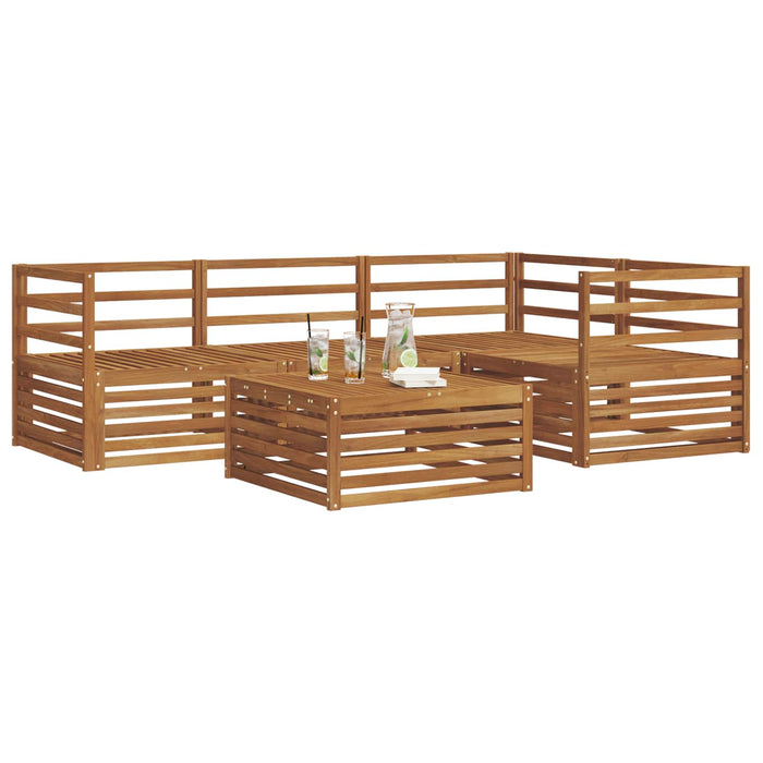 Set de canapele de exterior 5 pcs natural Lemn Solid de Acacia - WALTI WALTI