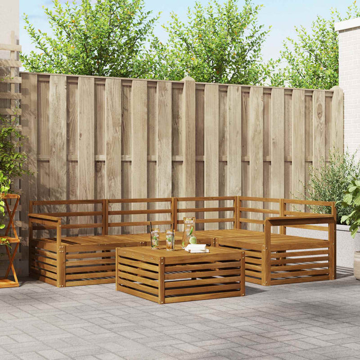 Set de canapele de exterior 5 pcs natural Lemn Solid de Acacia - WALTI WALTI