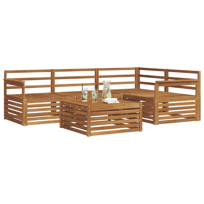 Set de canapele de exterior 5 pcs natural Lemn Solid de Acacia - WALTI WALTI