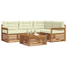 Set de canapele de exterior cu pernă 5 pcs Natural și Crem - WALTI WALTI