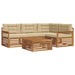 Set de canapele de exterior cu pernă 5 pcs Natural și Bej - WALTI WALTI