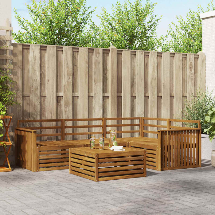 Set de canapele de exterior 5 pcs natural Lemn Solid de Acacia - WALTI WALTI