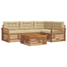 Set de canapele de exterior cu pernă 5 pcs Natural și Bej - WALTI WALTI