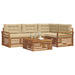 Set de canapele de exterior cu pernă 5 pcs Natural și Bej - WALTI WALTI