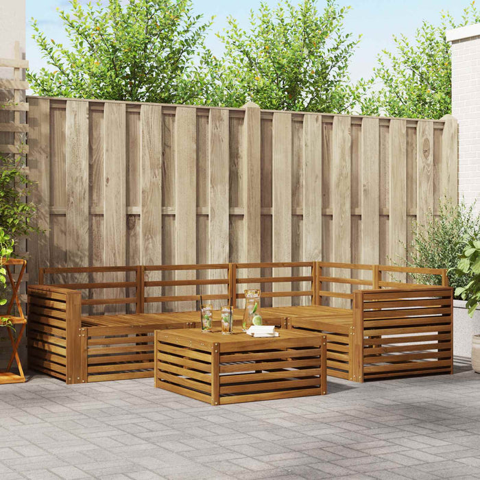 Set de canapele de exterior 5 pcs natural Lemn Solid de Acacia - WALTI WALTI