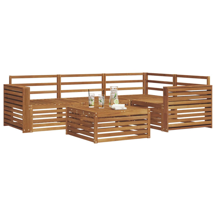 Set de canapele de exterior 5 pcs natural Lemn Solid de Acacia - WALTI WALTI