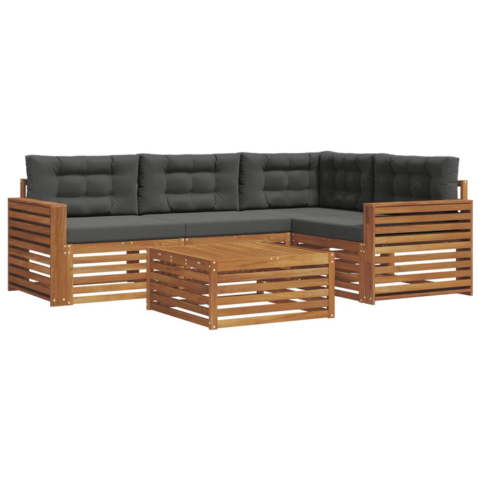 Set de canapele de exterior cu pernă 5 pcs Natural și Antracit WALTI
