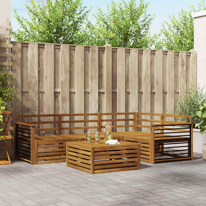 Set de canapele de exterior 5 pcs natural Lemn Solid de Acacia - WALTI WALTI