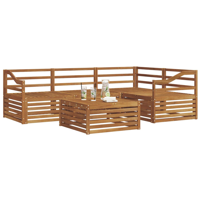 Set de canapele de exterior 5 pcs natural Lemn Solid de Acacia - WALTI WALTI