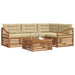 Set de canapele de exterior cu pernă 5 pcs Natural și Bej - WALTI WALTI