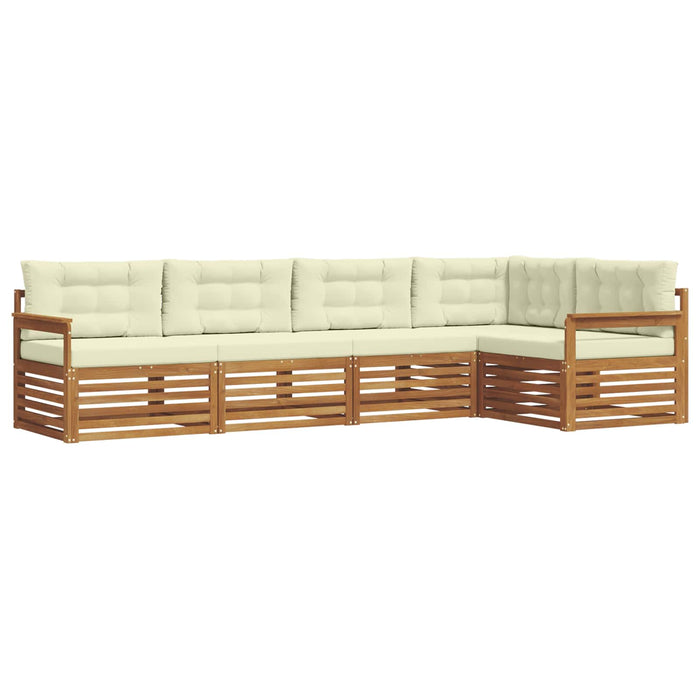 Set de canapele de exterior cu pernă 5 pcs Natural și Crem - WALTI WALTI