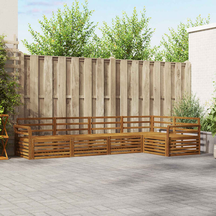 Set de canapele de exterior 5 pcs natural Lemn Solid de Acacia - WALTI WALTI