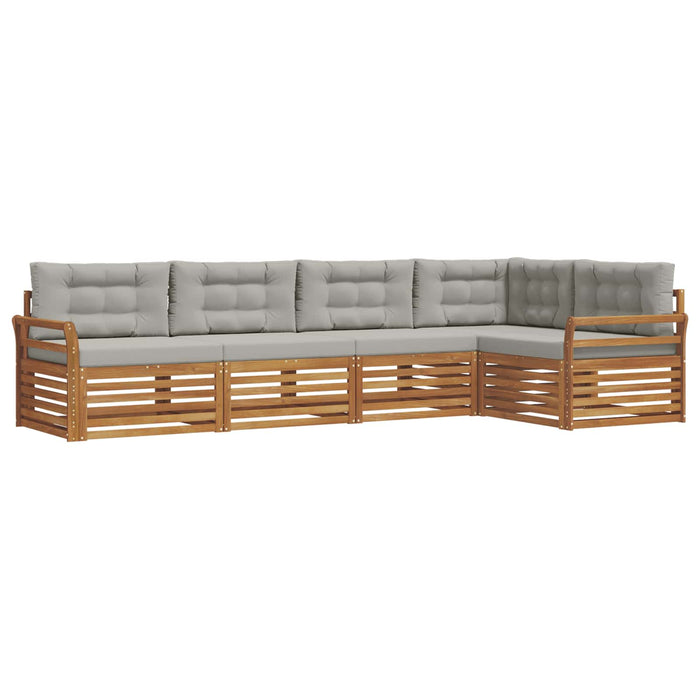 Set de canapele de exterior 16 pcs Gri natural și deschis - WALTI WALTI