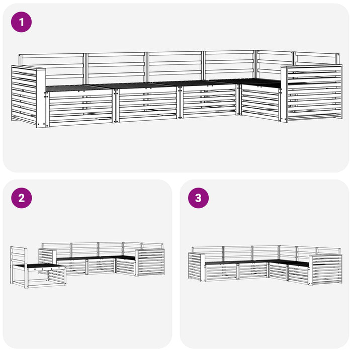 Set de canapele de exterior 5 pcs natural Lemn Solid de Acacia - WALTI WALTI