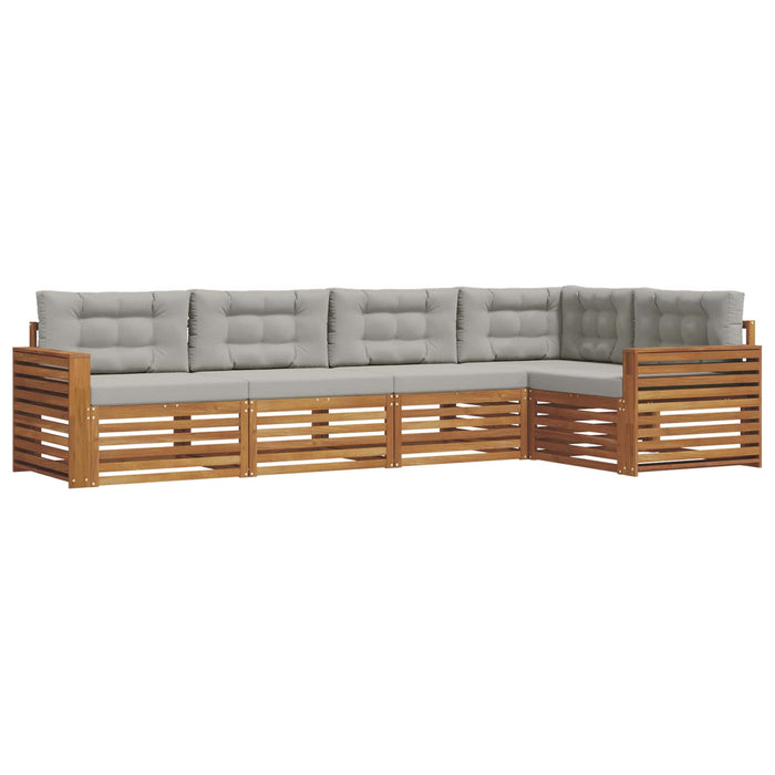 Set de canapele de exterior 16 pcs Gri natural și deschis - WALTI WALTI