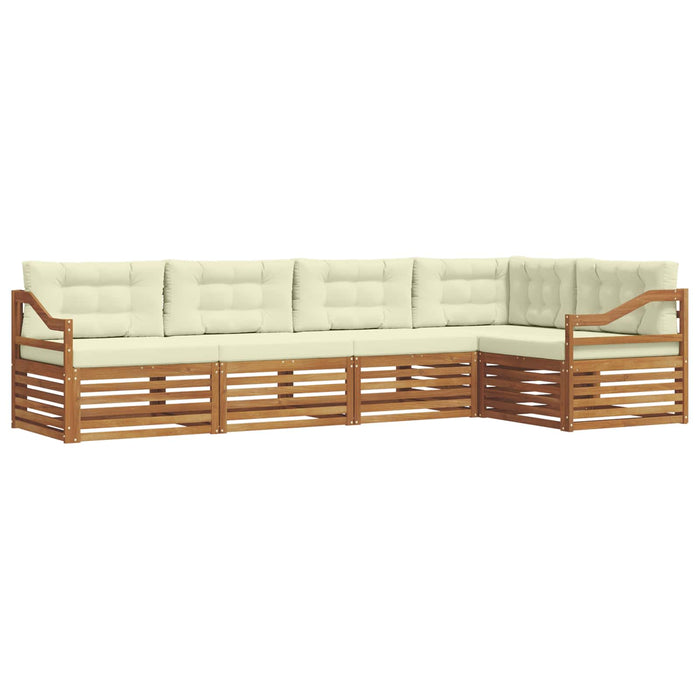 Set de canapele de exterior cu pernă 5 pcs Natural și Crem - WALTI WALTI
