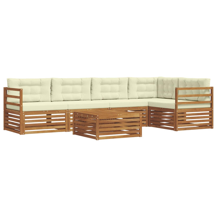 Set de canapele de exterior cu pernă 6 pcs Natural și Crem - WALTI WALTI